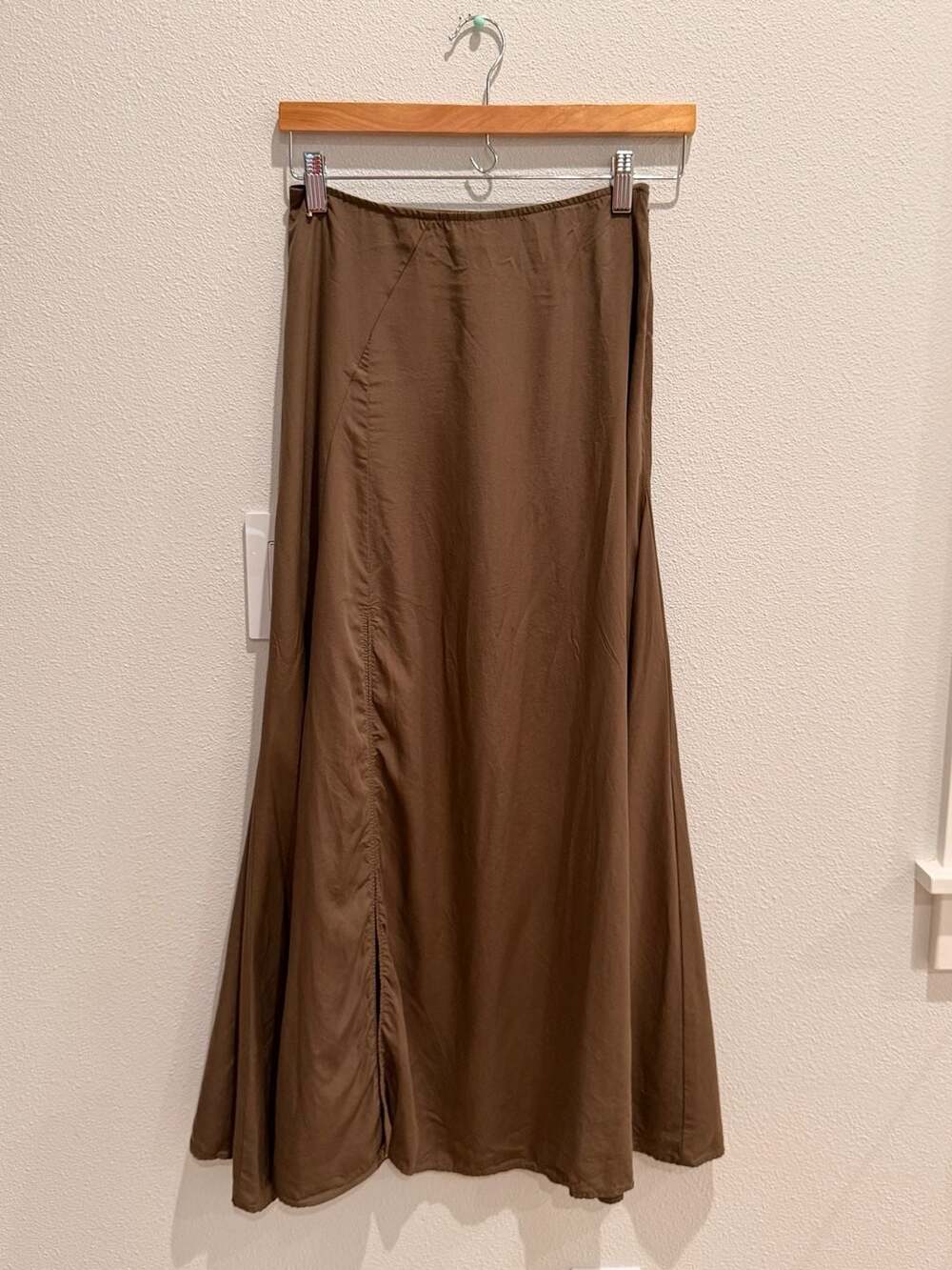Cuyana Tencel Maxi Skirt Brown Size SM